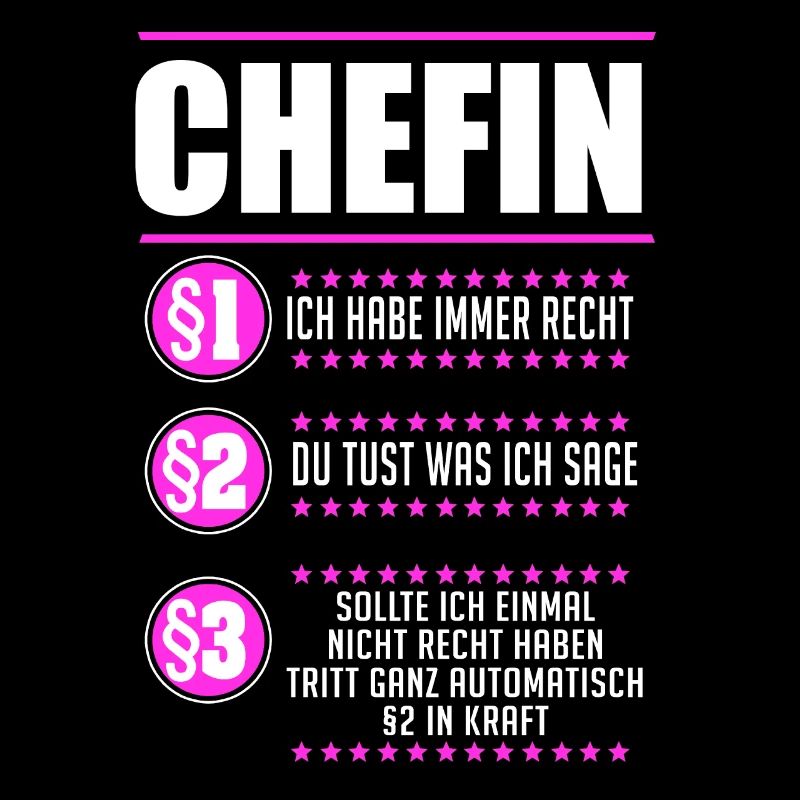 Chefin Chef Vorgesetzte Geschenk