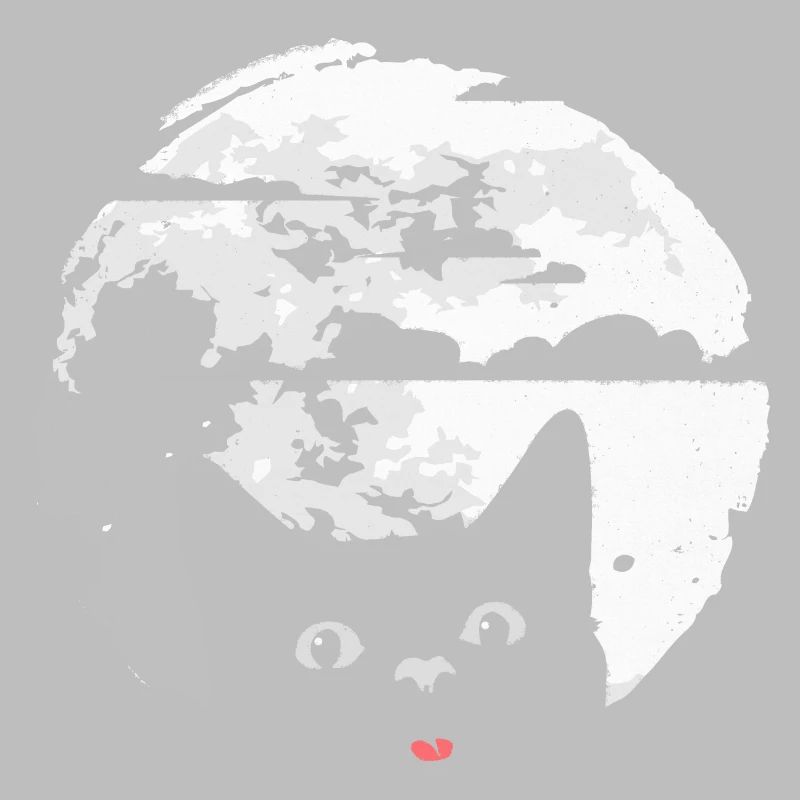 Cat disturbs full moon - causes lunar eclipse