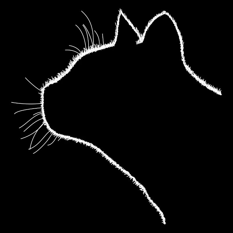 Cat Cat Lover Gift Profile Shadow
