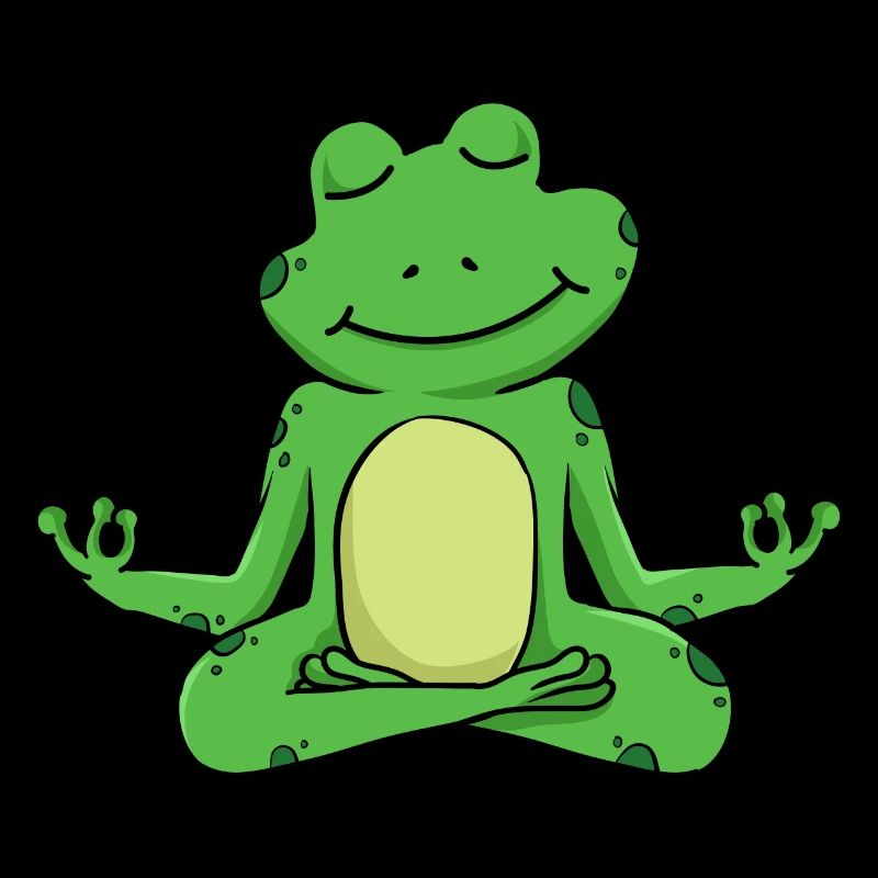 Cute Frog in Meditation Posture Yoga Fun
