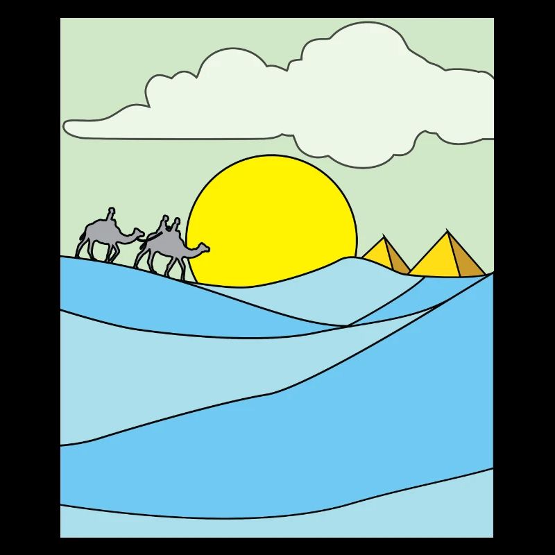 Retro pyramide du désert soleil