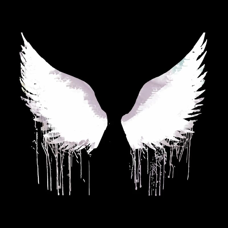 Ailes, ailes d’ange, ailes d’ange, blanc, graffiti
