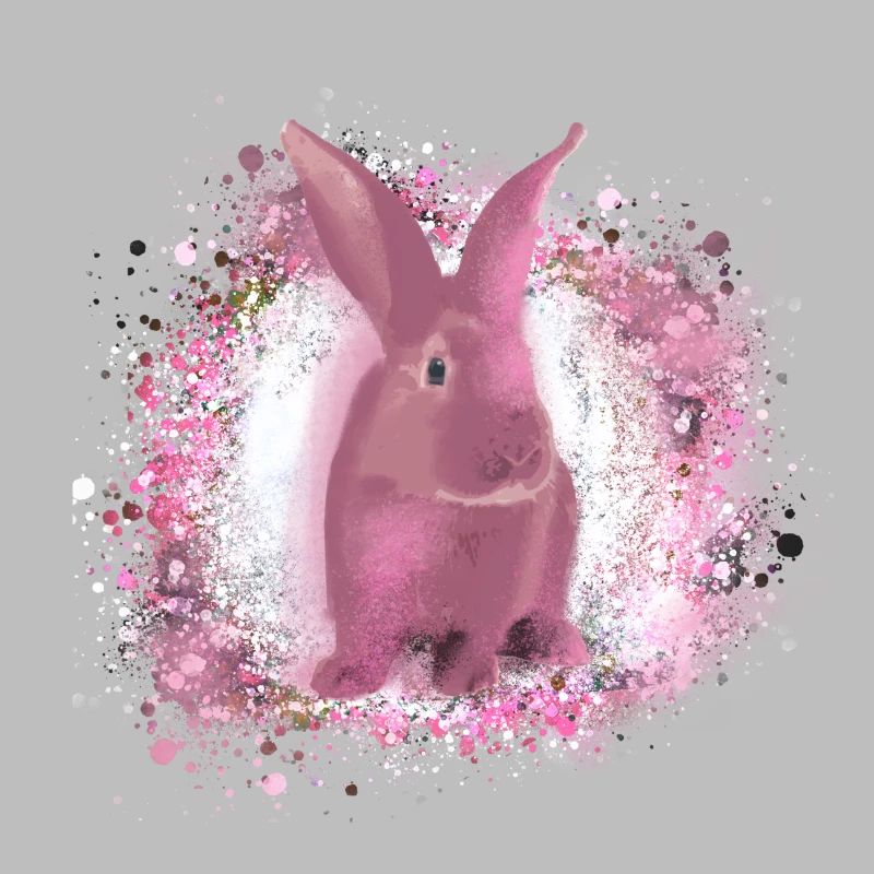 rabbit,graffiti,painting,pet,rabbit,pink