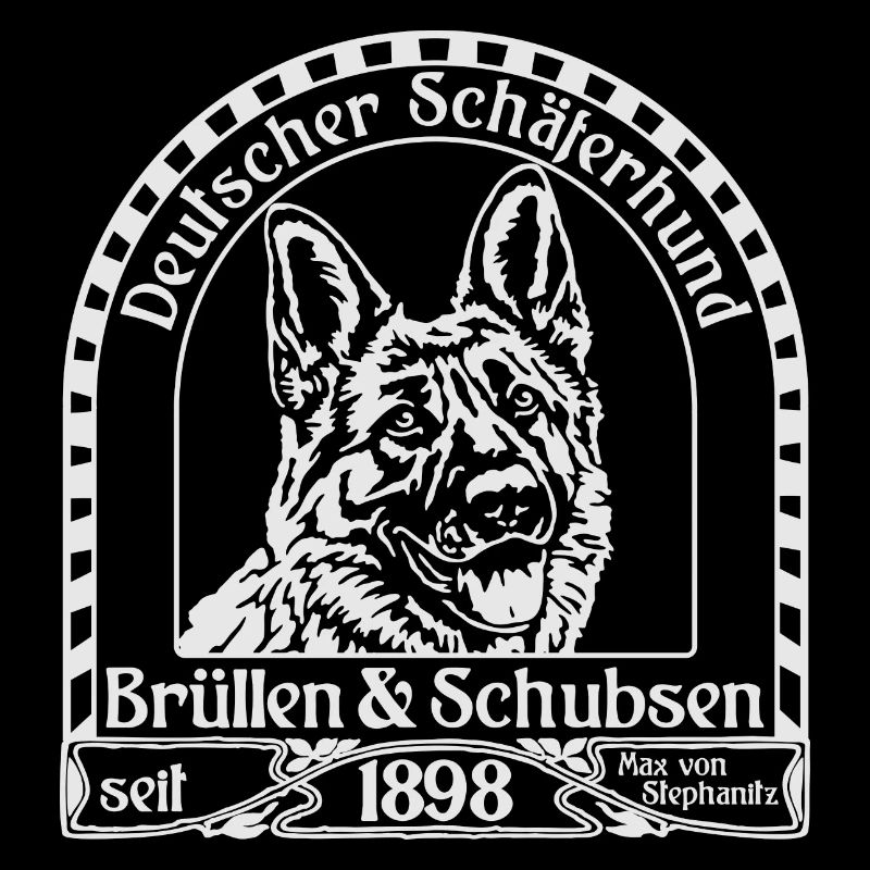 Schäferhund Brüllen&Schubsen weiß