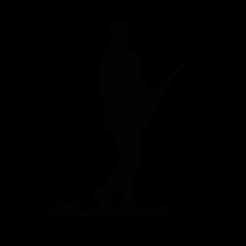 Jäger mit Flinte - Silhouette - Waidmann