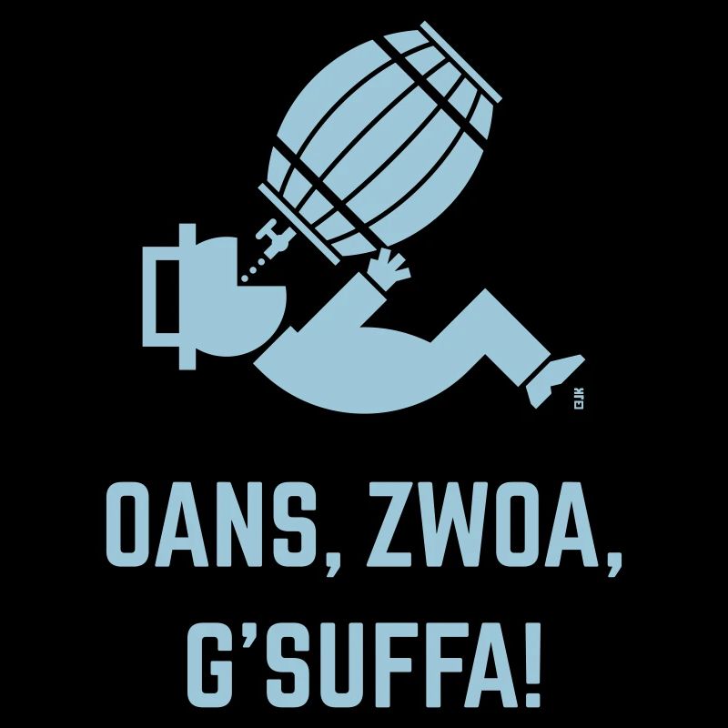Oans, Zwoa, G’Suffa! (Bier Trinker Unter Bierfass)