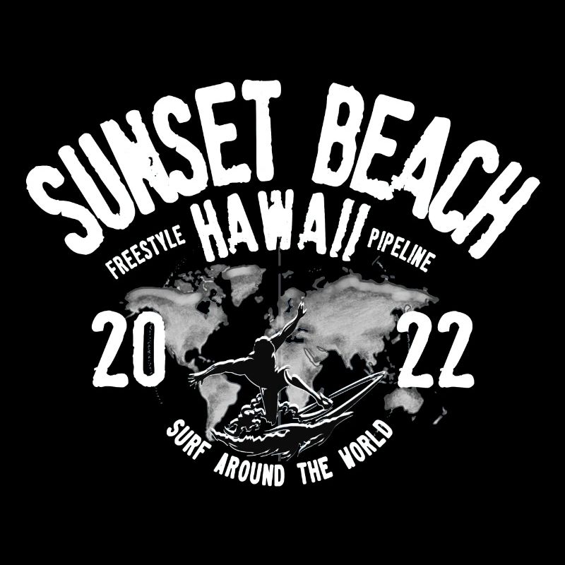Surf around the world Sunset beach Hawaii