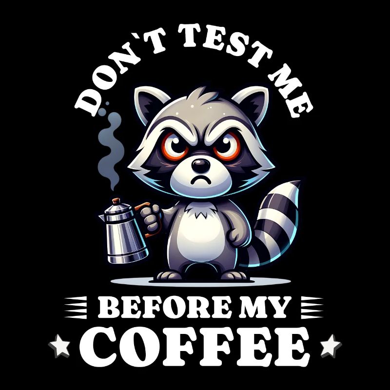 morning grouch coffee anti early riser racoon