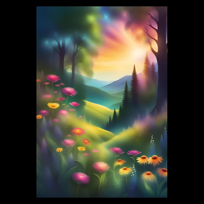 Magnifique conception graphique de forêt
