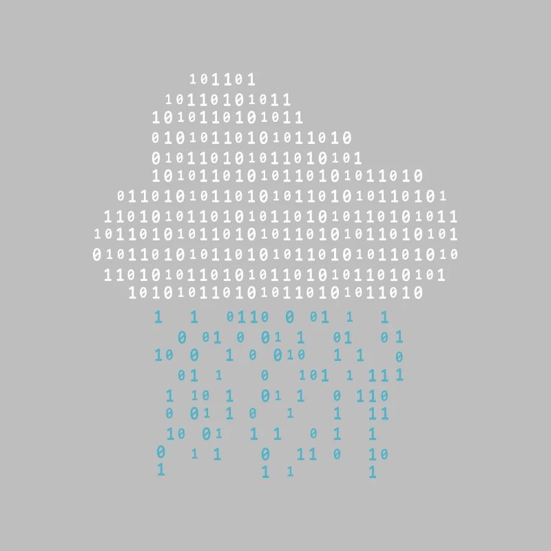 Programmeur de jeu binaire Cloud Rain Nerd Gamer