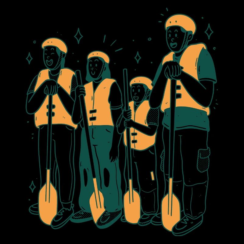 Rafting Team Outfit for Teams Boating Mountains