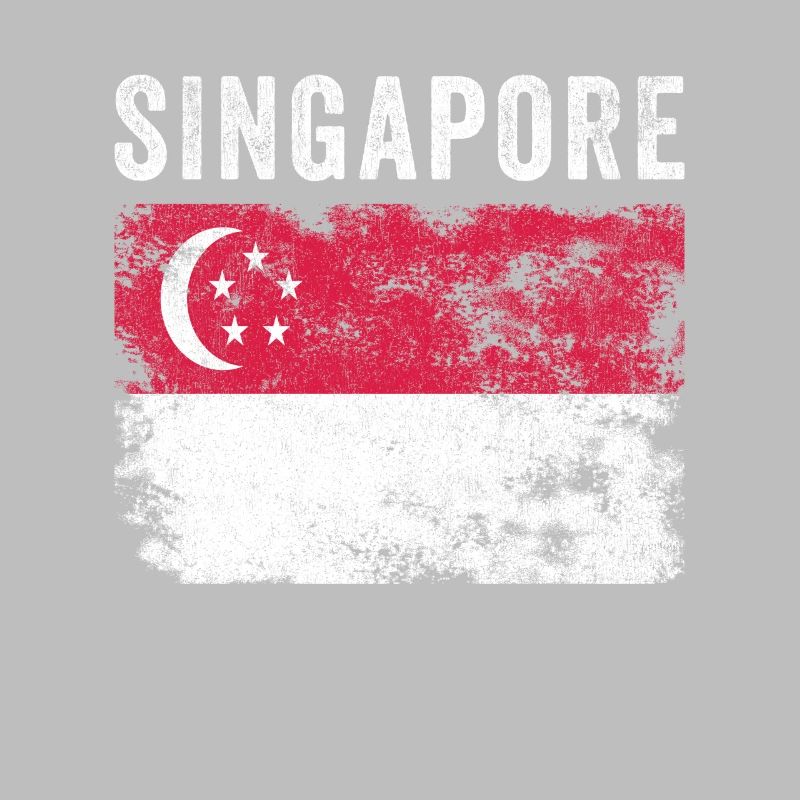Drapeau de Singapour Vintage Drapeau singapourien