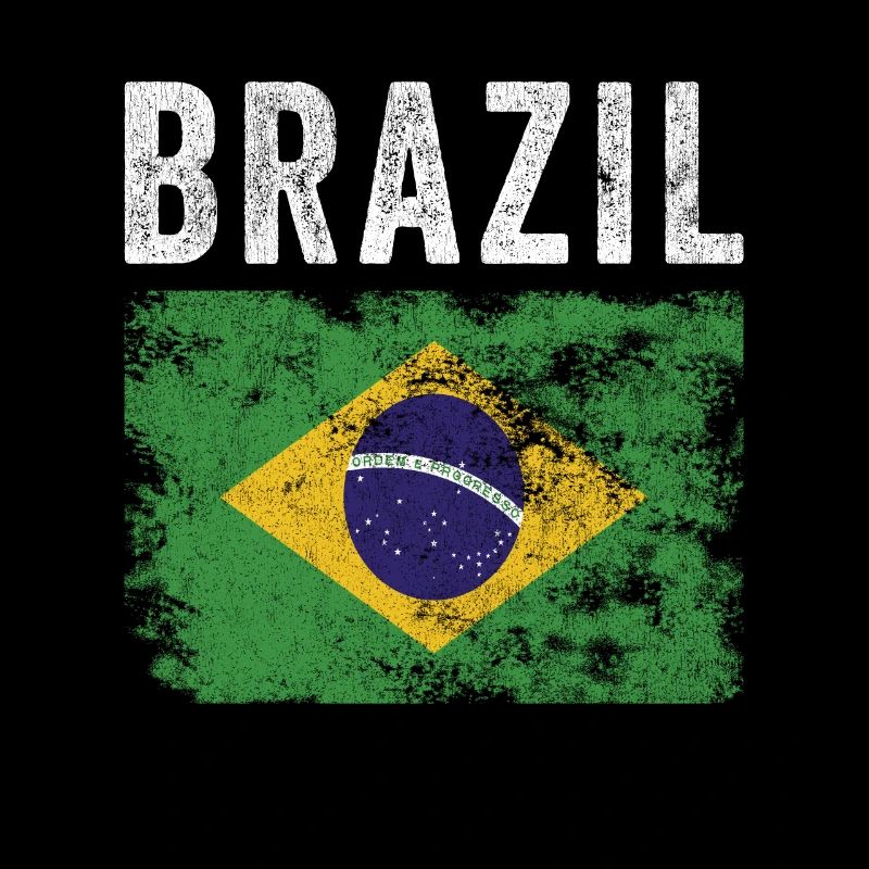 Drapeau du Brésil en détresse - Drapeau brésilien