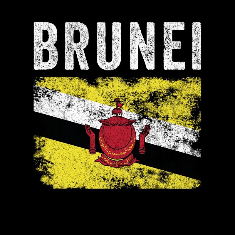 Drapeau du Brunei en détresse - Drapeau brunéien