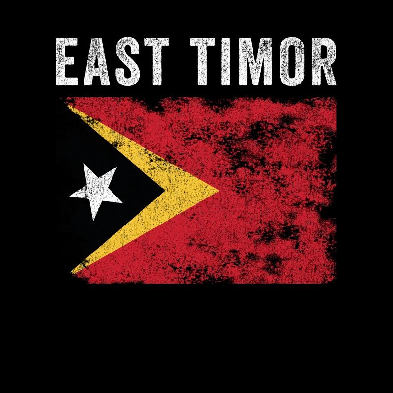 East Timor Flag Distressed Timorese Flag