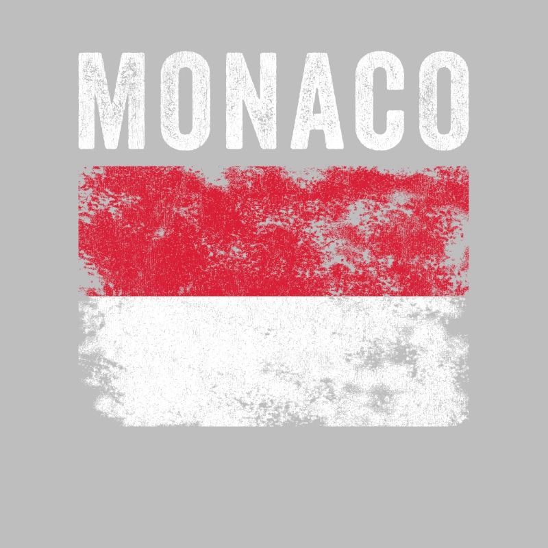 Monaco Flag Distressed - Drapeau monaquin