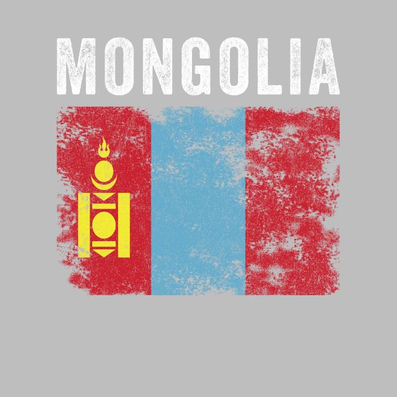 Mongolia Flag Distressed Mongolian Flag