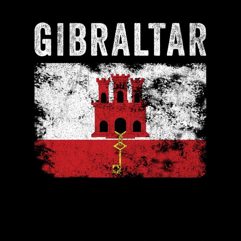 Gibraltar Flag Vintage Gibraltarian Flag