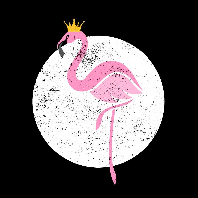 Flamingo Princess Crown Illustration