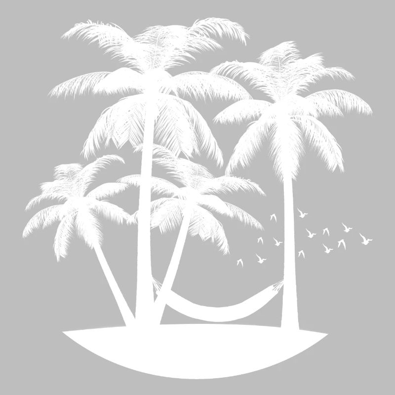 Palm trees hammock beach birds gift idea