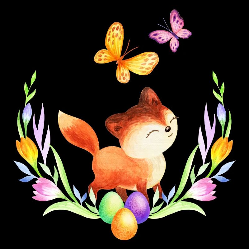 Easter fox spring spring flowers nature spring