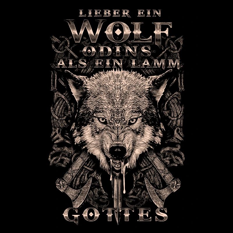Wikinger Lieber ein Wolf Odins als ein Lamm Gottes