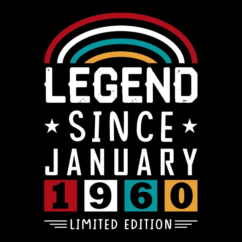 1960 Legend Since Geburtstag Geschenk Januar