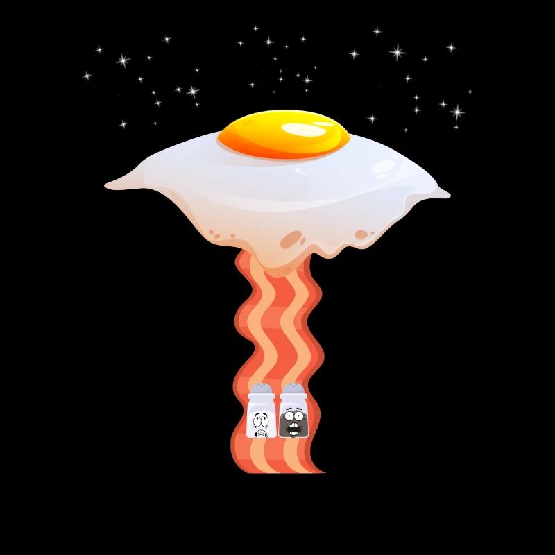 Lustiges Design Spiegelei Ufo beamt Salz Pfeffer