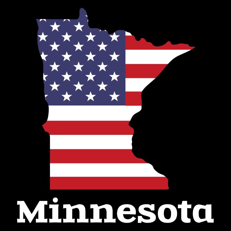 US Minnesota Kartendesign für stolze Minnesotaner