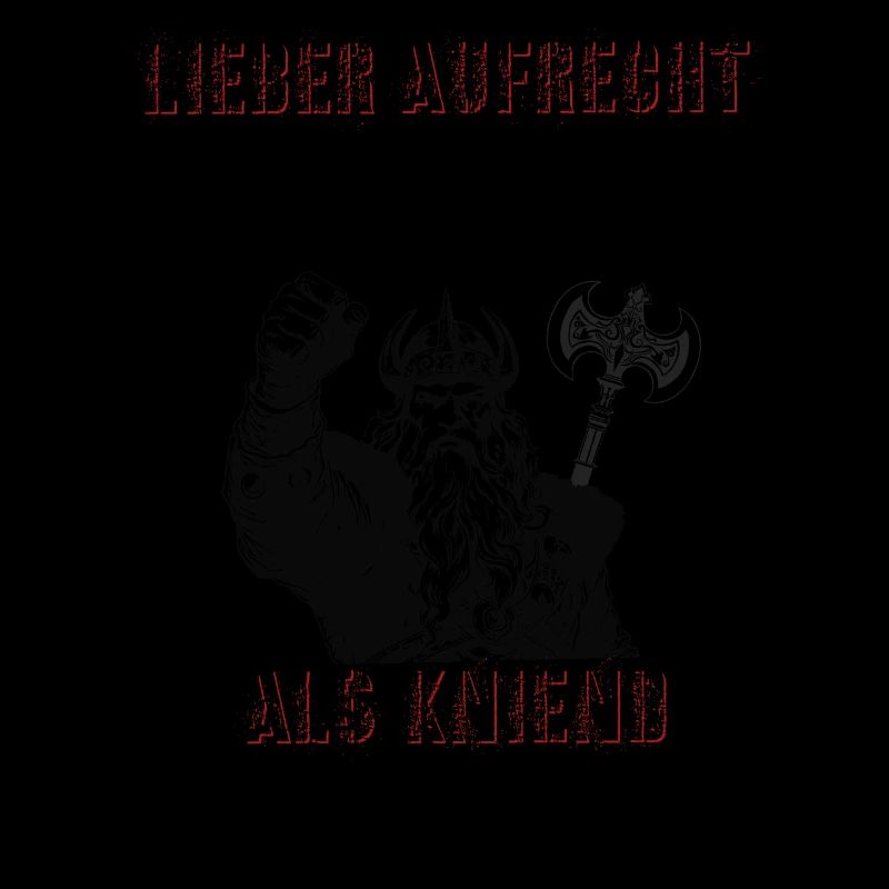 Deutschrock Spruch Vikinger Axt kniend leben