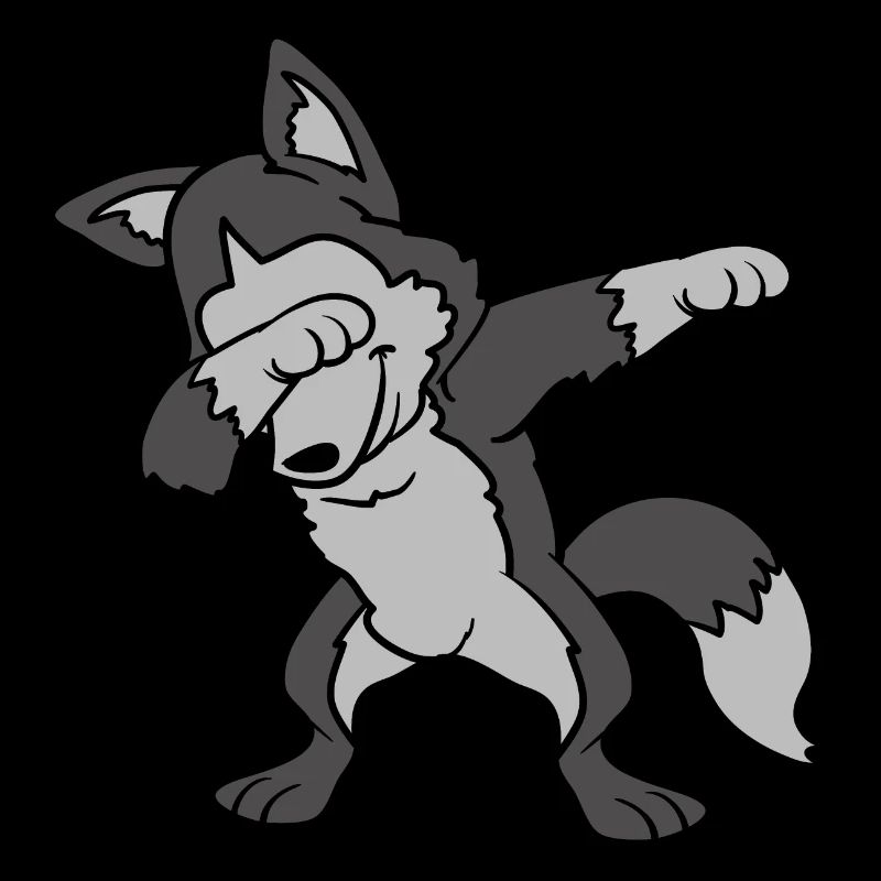Dabbing Dab Siberian Husky Dog Wolf Dancing
