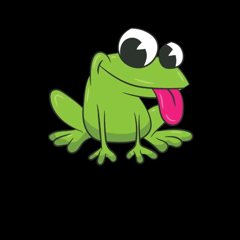 Frosch - streckt die Zunge raus