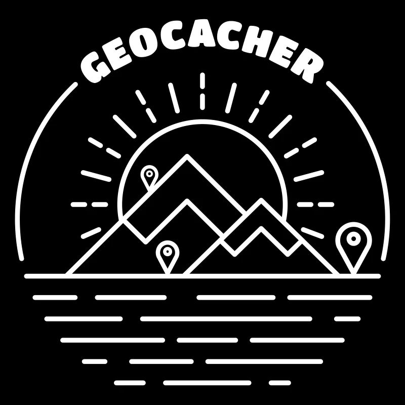 Geocacher rundes Logo -Geocaching Geschenk ich bin