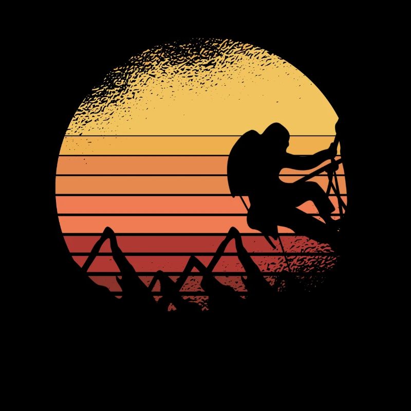 Retro Klettern Geschenk I Karabiner Kletterer