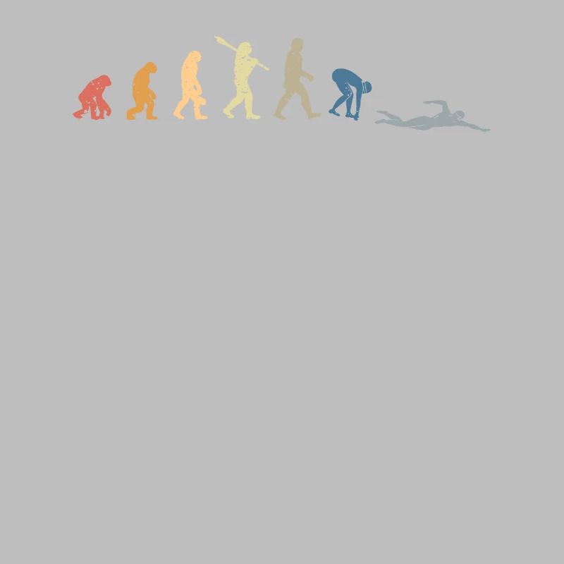 Schwimmer Geschenk Schwimmen Evolution