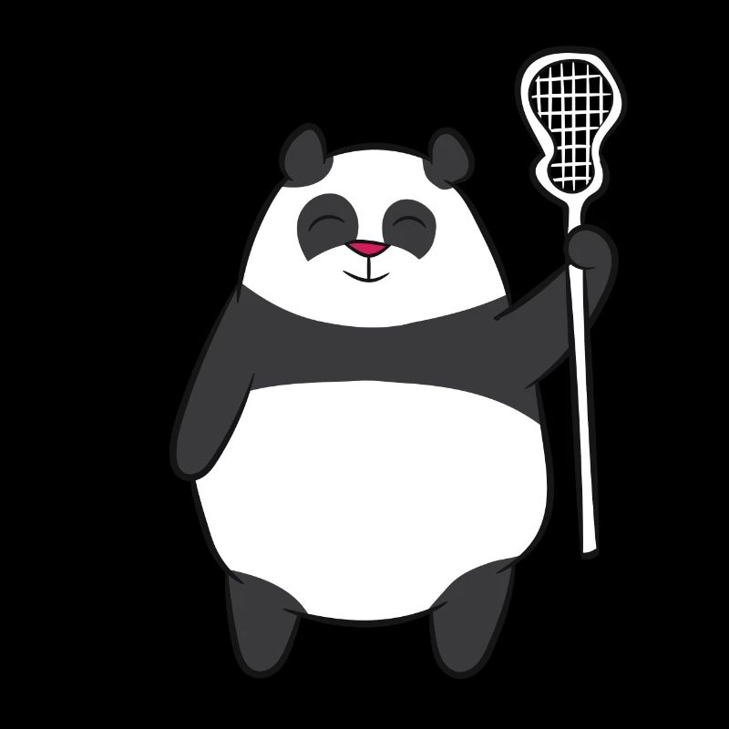 Lacrosse - Ours panda avec raquette de crosse
