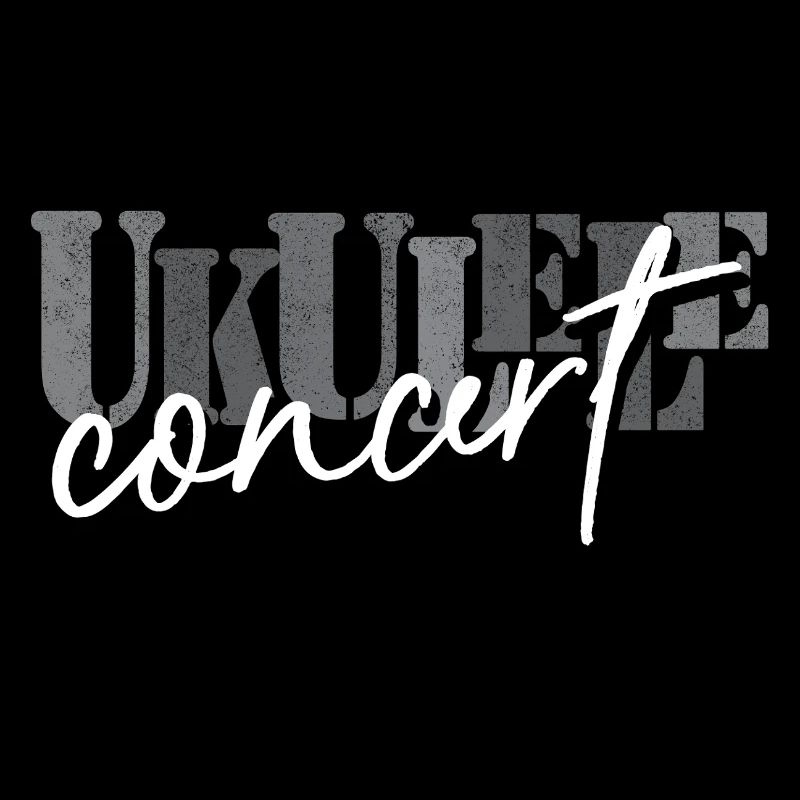 Konzert Ukulele schwarz weiß
