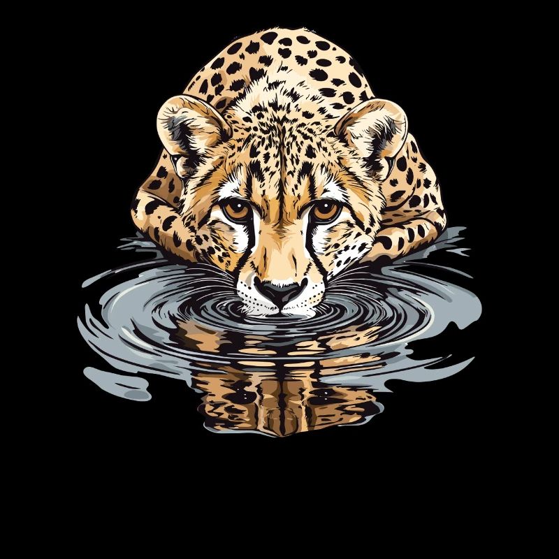 Guépard au bord de l’eau
