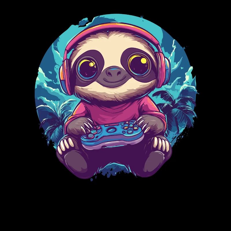 Gamer Sloth Chill Mode