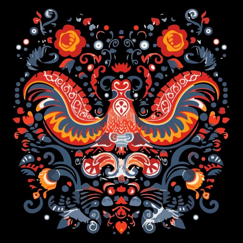 Le phoenix dragon vintage