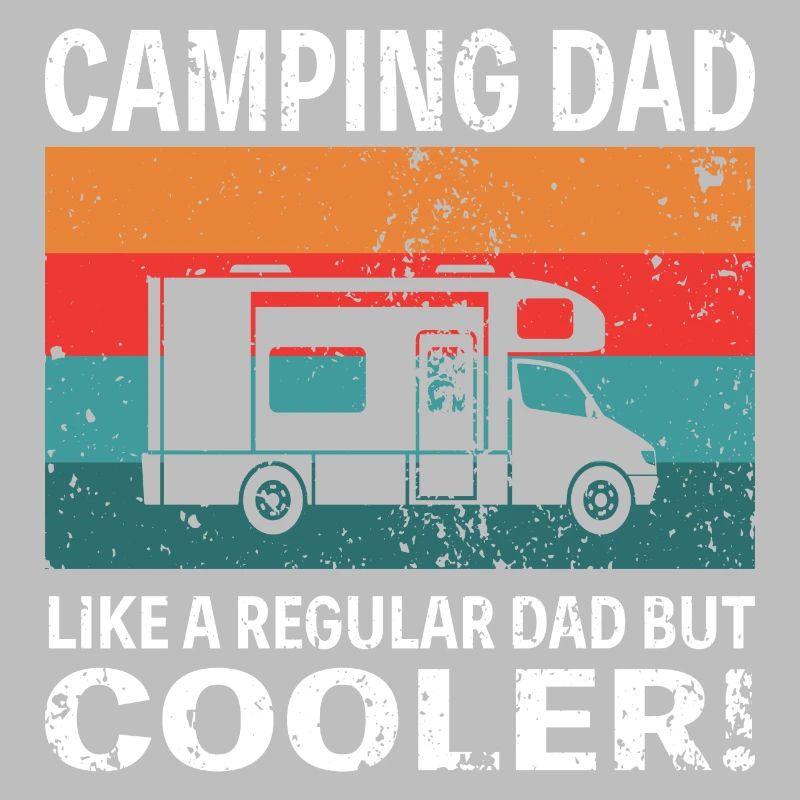 Camping Dad Camper lustiger Spruch Geschenk Retro