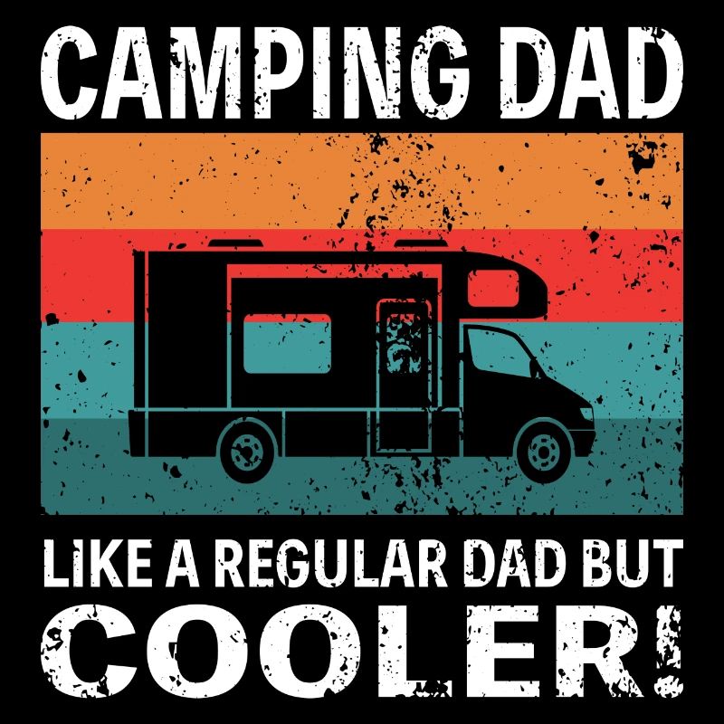 Camping Dad Camper lustiger Spruch Geschenk Retro