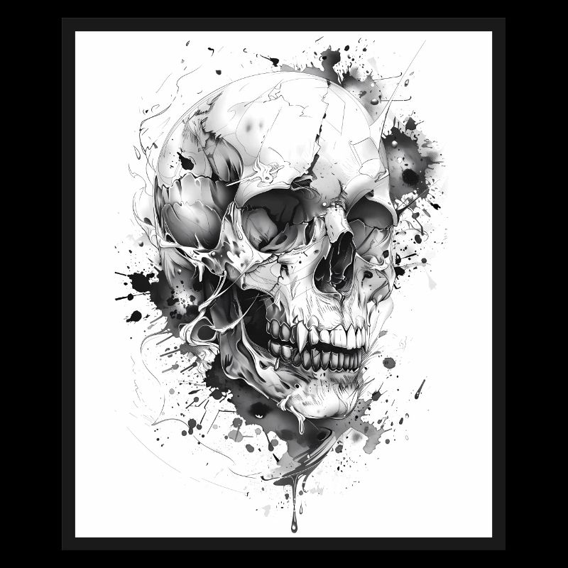 Skull skull abstract art
