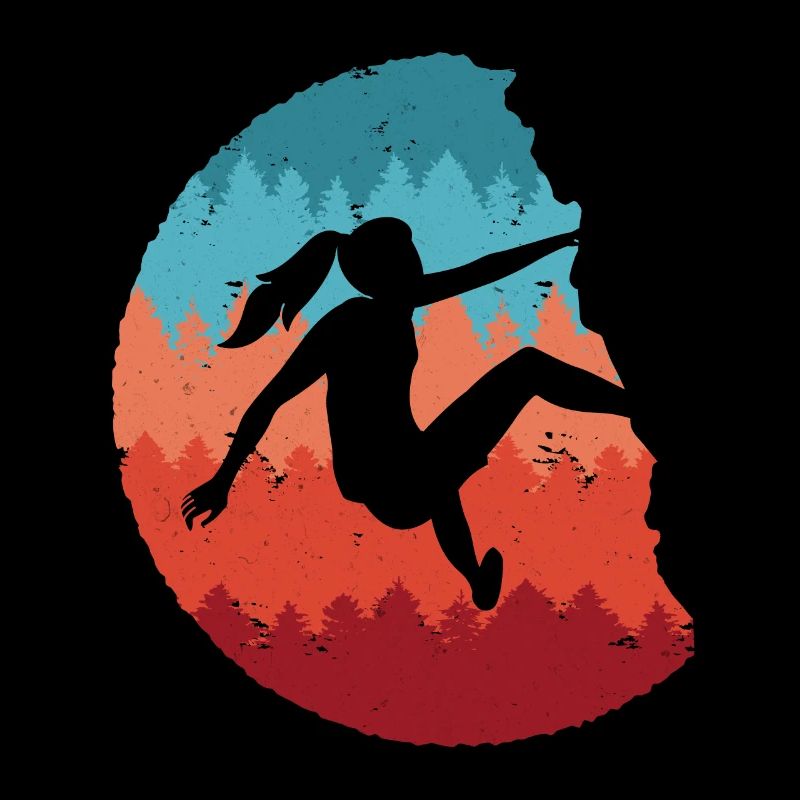 Bouldern Kletterer Frauen Mädchen Berge Klettern