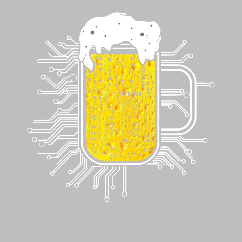 Computerchip Bier Nerd CPU Informatiker Lustig