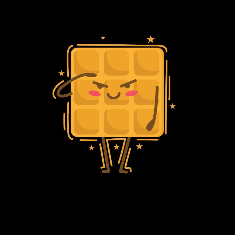 Waffel salutiert Teig Gebäck Snack