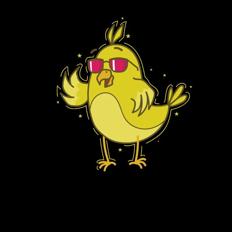 Cool Canary avec des lunettes de soleil