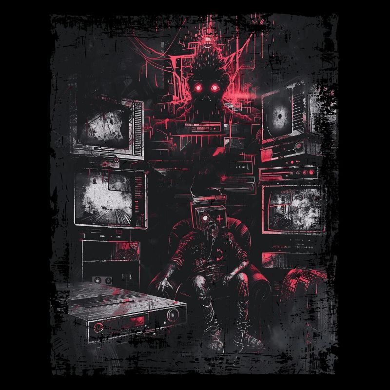 Mask Weirdcore Glitchcore Grunge Digital Horror