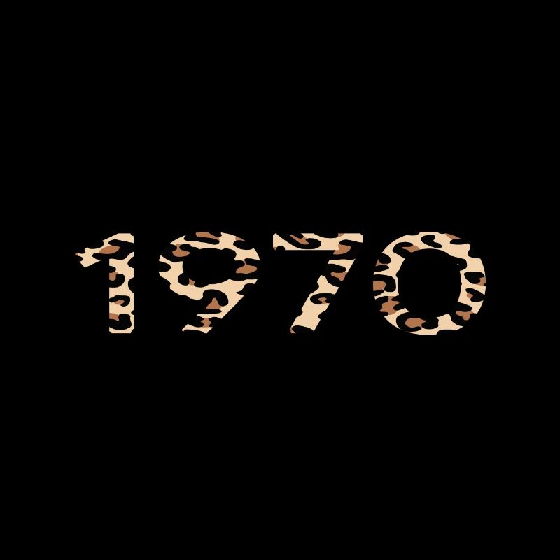 1970 anniversaire 52 ans code-barres léopard motif