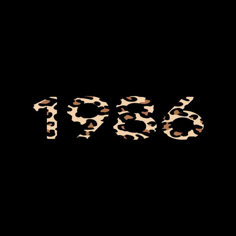 1986 anniversaire 36 ans anniversaire code à barres léopard